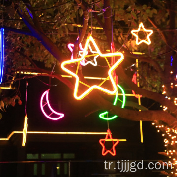 Star Moon Açık Hava Kolye Işığı